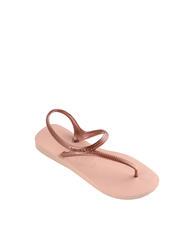HAVAIANAS FLASH URBAN  Sandales tongs rose / or - Chaussures Femme - 3