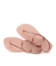 HAVAIANAS FLASH URBAN  Sandales tongs rose / or - Chaussures Femme - 4