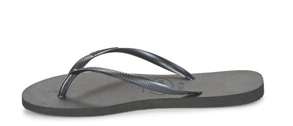 Tongs HAVAINAS SLIM NOIR - Chaussures Femme