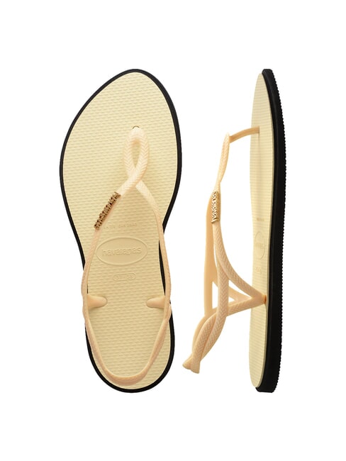 LUNA POINT Sandale tongs crème au beurre - Chaussures Femme