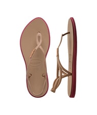 HAVAIANAS LUNA POINT Sandale tongs rose / or - Chaussures Femme - 4