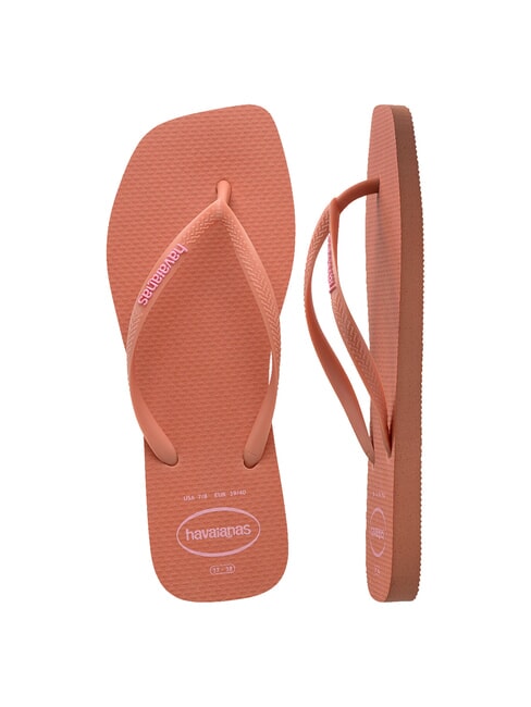 SQUARE LOGO Tongs argile rose - Chaussures Femme