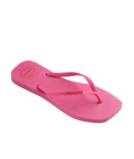 HAVAIANAS SQUARE LOGO Tongs flux rose - Chaussures Femme - 2