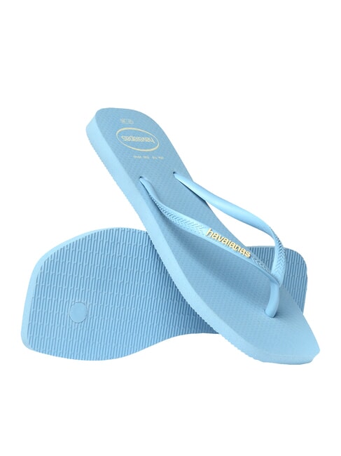 SQUARE LOGO Tongs bleu lavande - Chaussures Femme