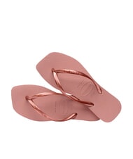 HAVAIANAS SLIM SQUARE Tongs à bout carré CROCUS / ROSE - Chaussures Femme - 4