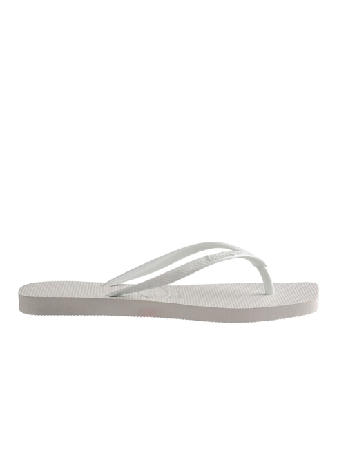 SLIM SQUARE Tongs à bout carré blanc - Chaussures Femme