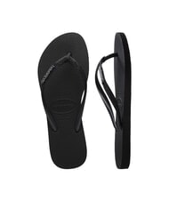 HAVAIANAS SLIM GLITTER II Tongs noir noir - Chaussures Femme - 5