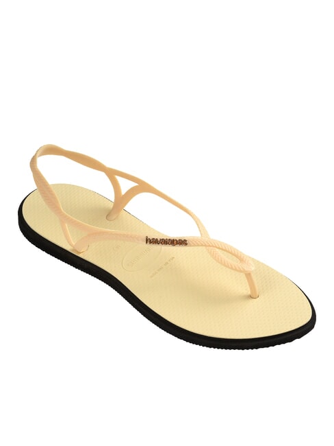 LUNA POINT Sandale tongs crème au beurre - Chaussures Femme