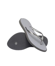 HAVAIANAS SLIM POINT Tongs acier / gris - Chaussures Femme - 5