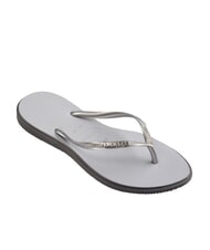 HAVAIANAS SLIM POINT Tongs acier / gris - Chaussures Femme - 2