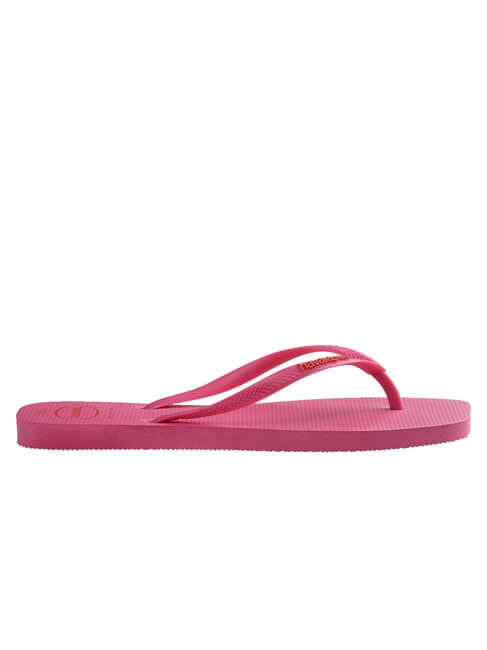 SQUARE LOGO Tongs flux rose - Chaussures Femme