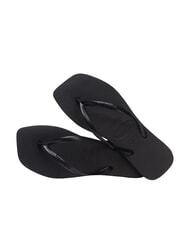 HAVAIANAS SLIM SQUARE Tongs &agrave; bout carr&eacute; NOIR - Chaussures Femme - 4