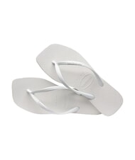 HAVAIANAS SLIM SQUARE Tongs &agrave; bout carr&eacute; blanc - Chaussures Femme - 4