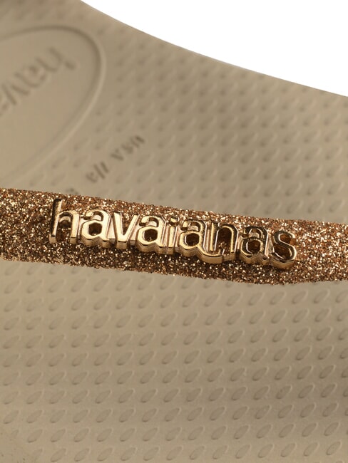 SLIM GLITTER II Tongs sable/doré clair métallique - Chaussures Femme