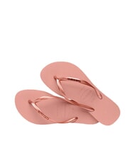 HAVAIANAS SLIM LOGO Tongs crocus rose/blush doré - Chaussures Femme - 5