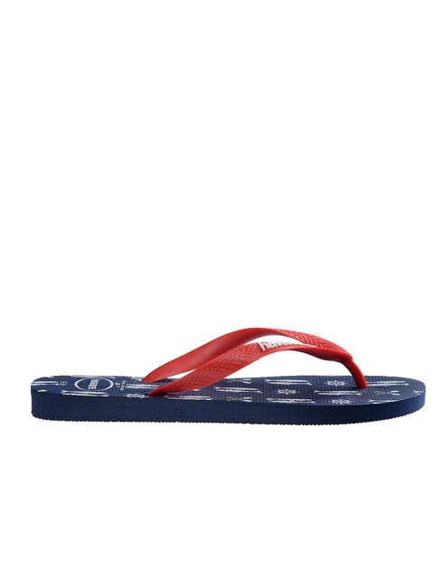 tongs TOP NAUTIQUE bleu marine/rouge rubis - Chaussures Homme
