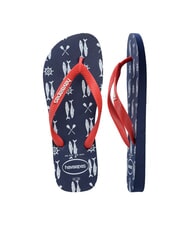 HAVAIANAS tongs TOP NAUTIQUE bleu marine/rouge rubis - Chaussures Homme - 4