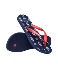 HAVAIANAS tongs TOP NAUTIQUE bleu marine/rouge rubis - Chaussures Homme - 5