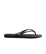HAVAIANAS SLIM LOGO Tongs or noir - Chaussures Femme - 3