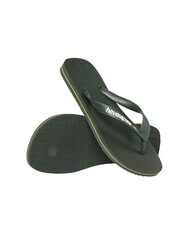 HAVAIANAS BRASIL LOGO Les tongs pour hommes olives vertes/olives vertes - Chaussures unisexe - 5
