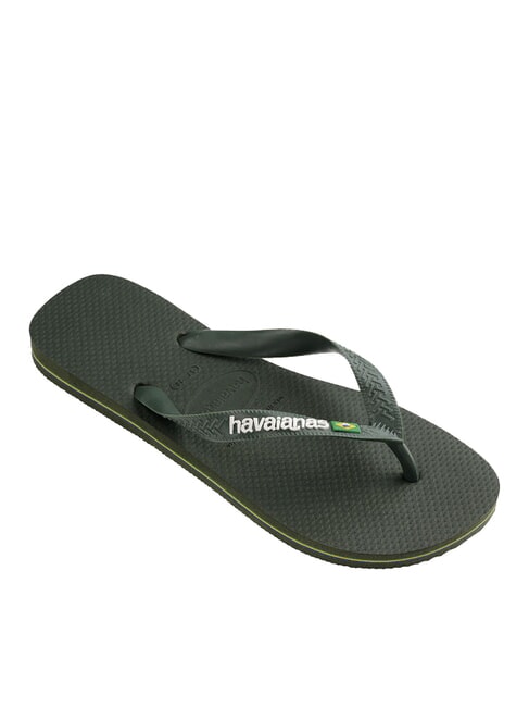 BRASIL LOGO Les tongs pour hommes olives vertes/olives vertes - Chaussures unisexe