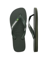 HAVAIANAS BRASIL LOGO Les tongs pour hommes olives vertes/olives vertes - Chaussures unisexe - 4