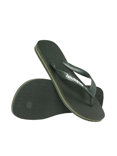 BRASIL LOGO Les tongs pour hommes olives vertes/olives vertes - Chaussures unisexe