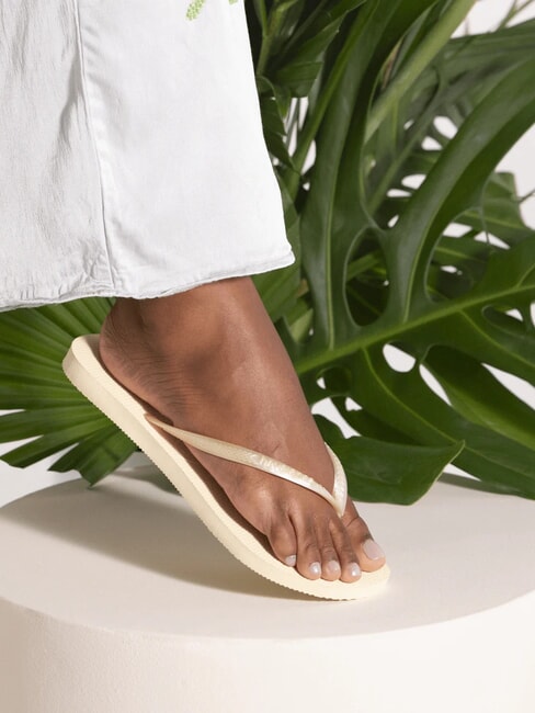 Tongs HAVAINAS SLIM crème au beurre - Chaussures Femme