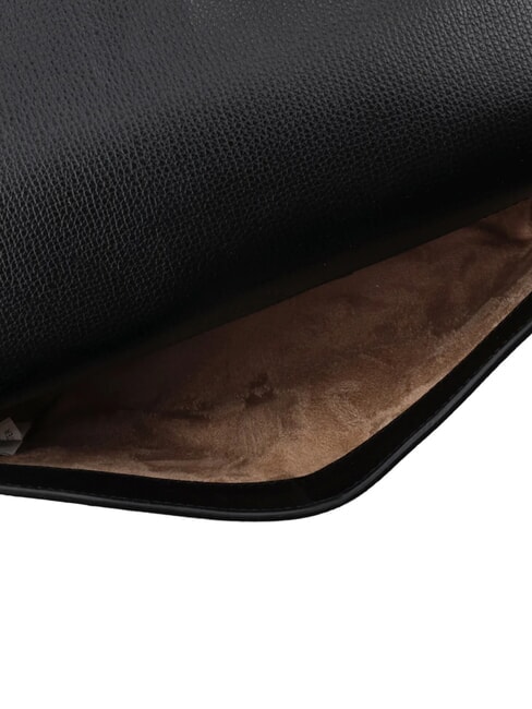 BIANCA Sac bandoulière en cuir avec chaîne Noir - Sacs pour Femme