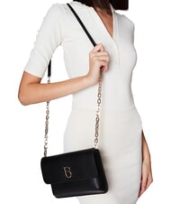 TOSCA BLU BIANCA Sac bandoulière en cuir avec chaîne Noir - Sacs pour Femme - 4