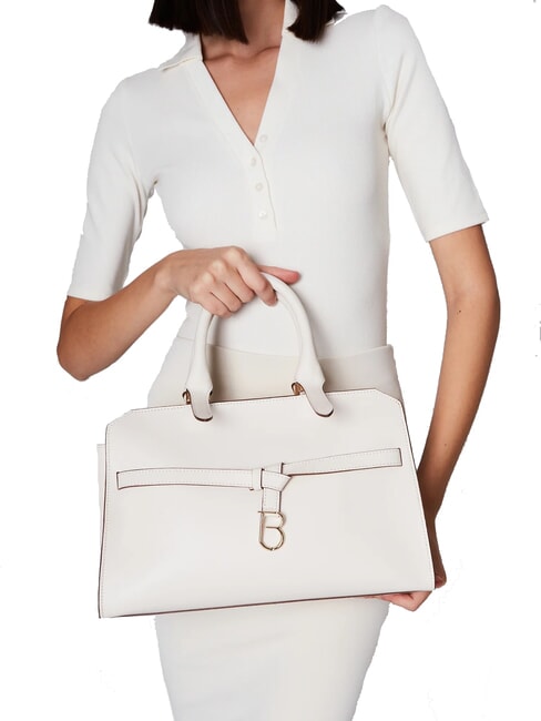 AMELIA Sac à main en cuir avec charme blanc ivoire - Sacs pour Femme