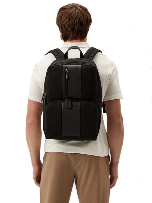 BRIEF ECOLOGICA Sac à dos en tissu recyclé, ordinateur portable 14" Noir - Sacs à dos pour ordinateur portable