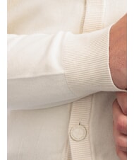 RICHMOND X LICONE Cardigan col en V avec boutons blanc d'os - Pulls pour hommes - 4