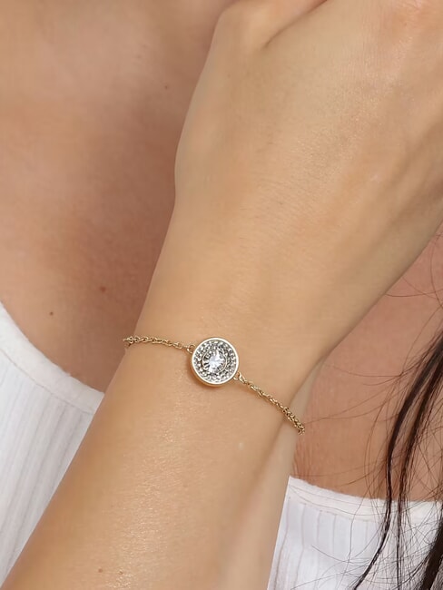 UNIQUE SOLITAIRE Bracelet avec zircone or jaune - Bracelets