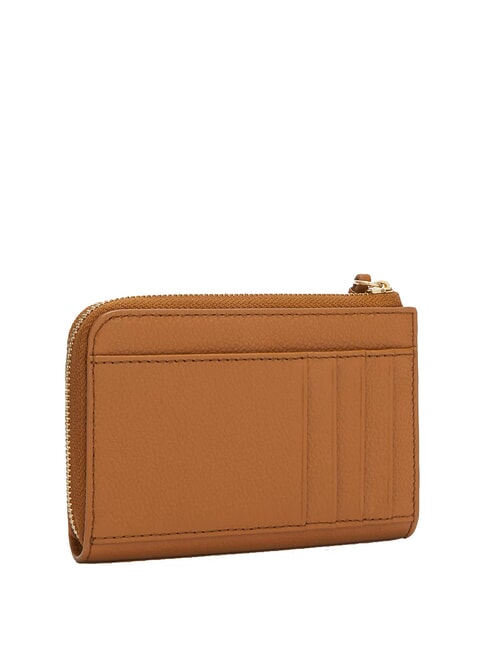 GOCCIA Porte-cartes en cuir avec zip Brandy - Portefeuilles Femme