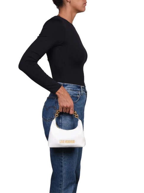 CHAIN Mini sac à main, avec bandoulière blanche - Sacs pour Femme
