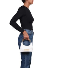 LOVE MOSCHINO CHAIN Mini sac à main, avec bandoulière blanche - Sacs pour Femme - 4