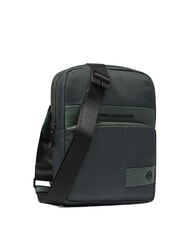 PIQUADRO WOLLEM Sac iPad mini en tissu et cuir VERT - Sacs en Bandouli&egrave;res pour Homme - 2