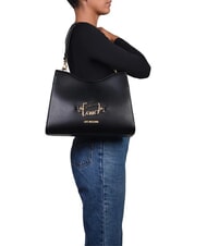 LOVE MOSCHINO CURSIVE L Sac à bandoulière Noir - Sacs pour Femme - 4