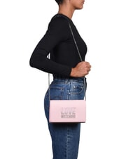 LOVE MOSCHINO CHAIN Lettering Sac à bandoulière poudre pour le visage - Sacs pour Femme - 4