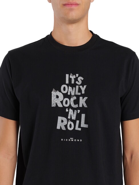 SPARTACO T-shirt en coton avec imprimé noir - T-shirt