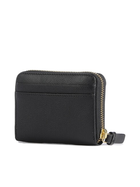 AMELIA Mini portefeuille zippé en cuir black Gold - Portefeuilles Femme