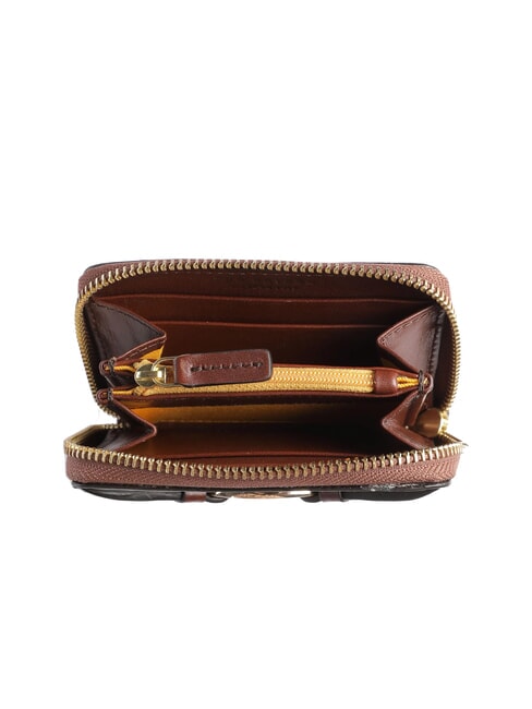 AMELIA Mini portefeuille zipp&eacute; en cuir MARRON - Portefeuilles Femme