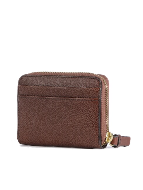 AMELIA Mini portefeuille zipp&eacute; en cuir MARRON - Portefeuilles Femme
