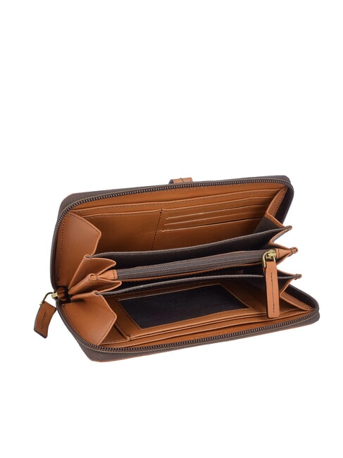 FLORENTIN Porte-feuille en cuire Cognac / or - Portefeuilles Femme