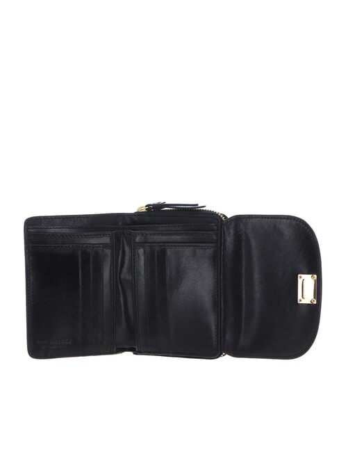 FEDERICA Petit portefeuille en cuir black Gold - Portefeuilles Femme