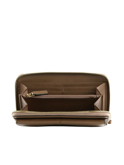 ELISABETTA Grand portefeuille en cuir avec poche hu&icirc;tre ab. or - Portefeuilles Femme