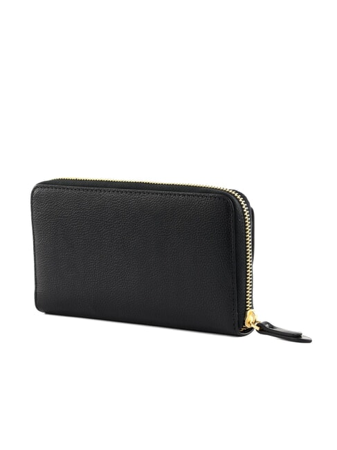 ELISABETTA Grand portefeuille en cuir avec poche black Gold - Portefeuilles Femme