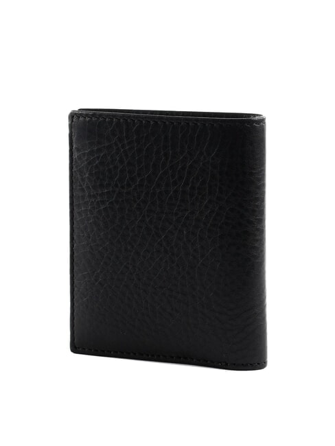 FABIO Porte-cartes vertical en cuir ruthénium noir / noir mat - Portefeuilles Homme