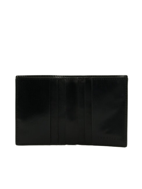 FILIPPO Porte-cartes vertical en cuir ruthénium noir / noir mat - Portefeuilles Homme